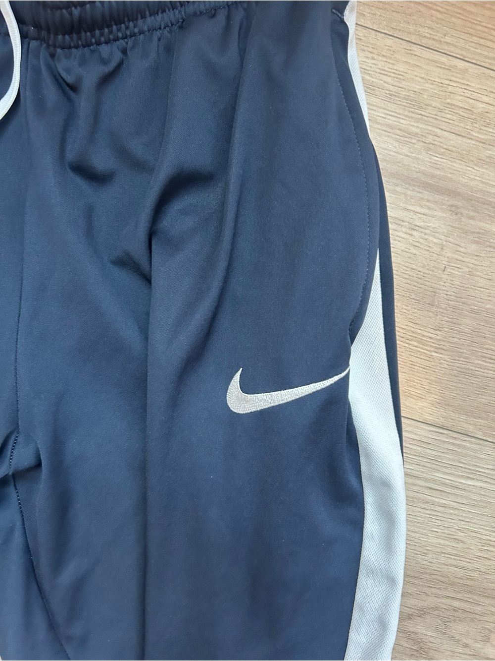 Nike Black Joggers with White Side Panel and Swoosh - Picture 4 of 5